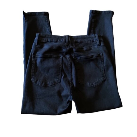 Good American Black Good Waist Side Slit Crop Jeans 10/30 - Picture 6 of 6